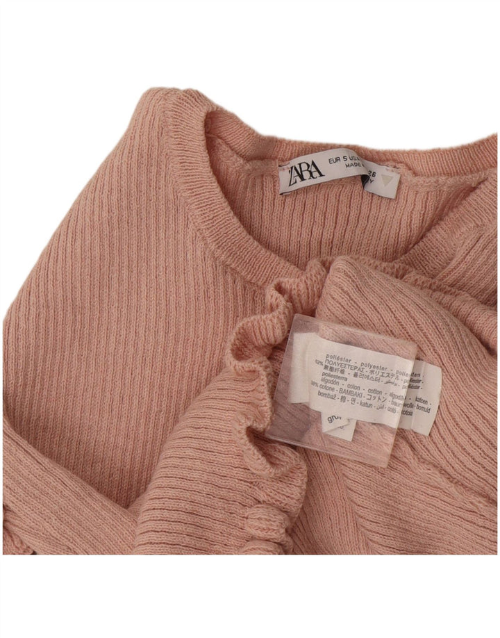 Bluză Crop Top Femei Zara UK 10 Poliester roz mic