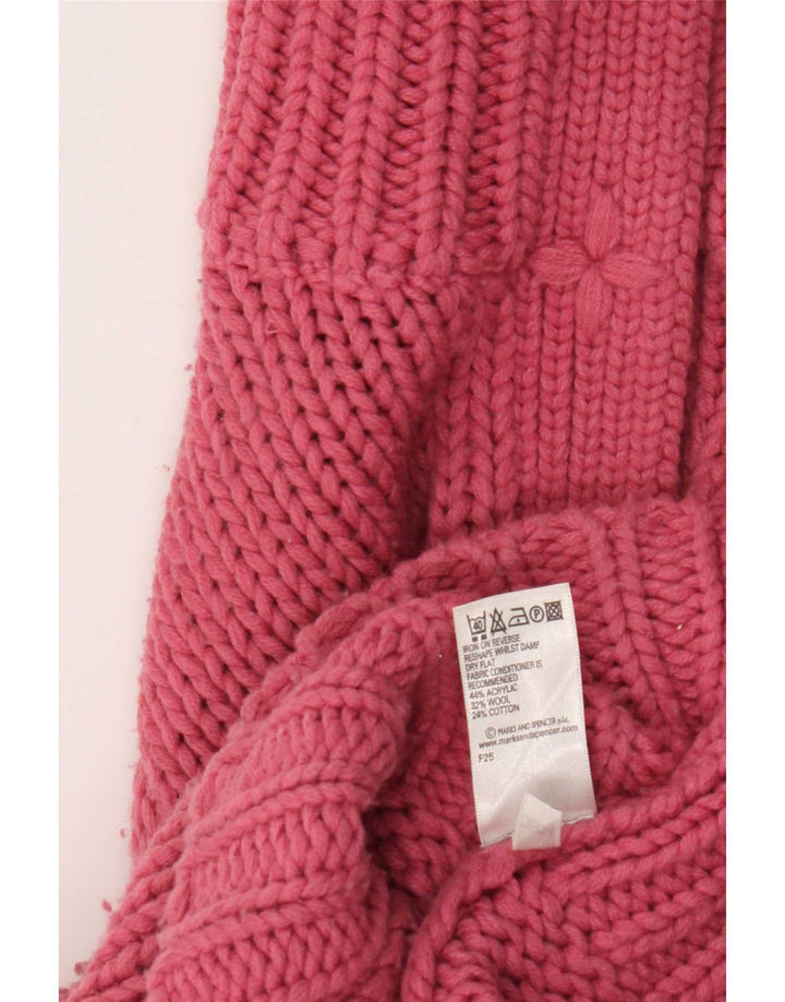 Pulover cardigan pentru femei Marks & Spencer, cu ajustare normală, UK 8/10, roz mic