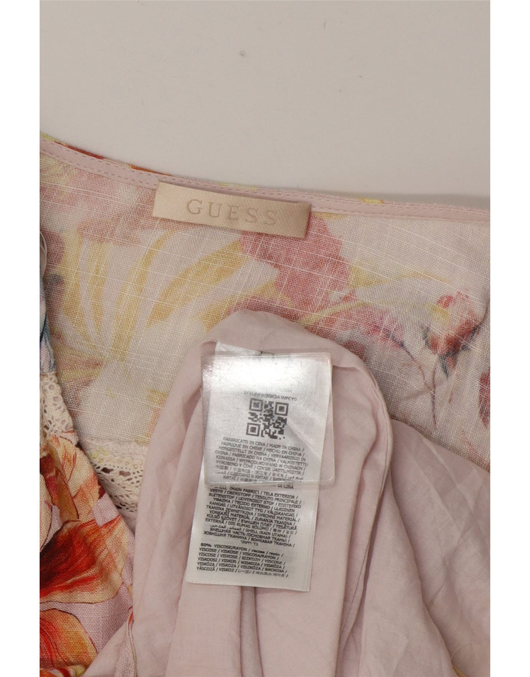 Rochie cu etaje Guess pentru femei UK 12 Medium Multicolor Floral Viscose