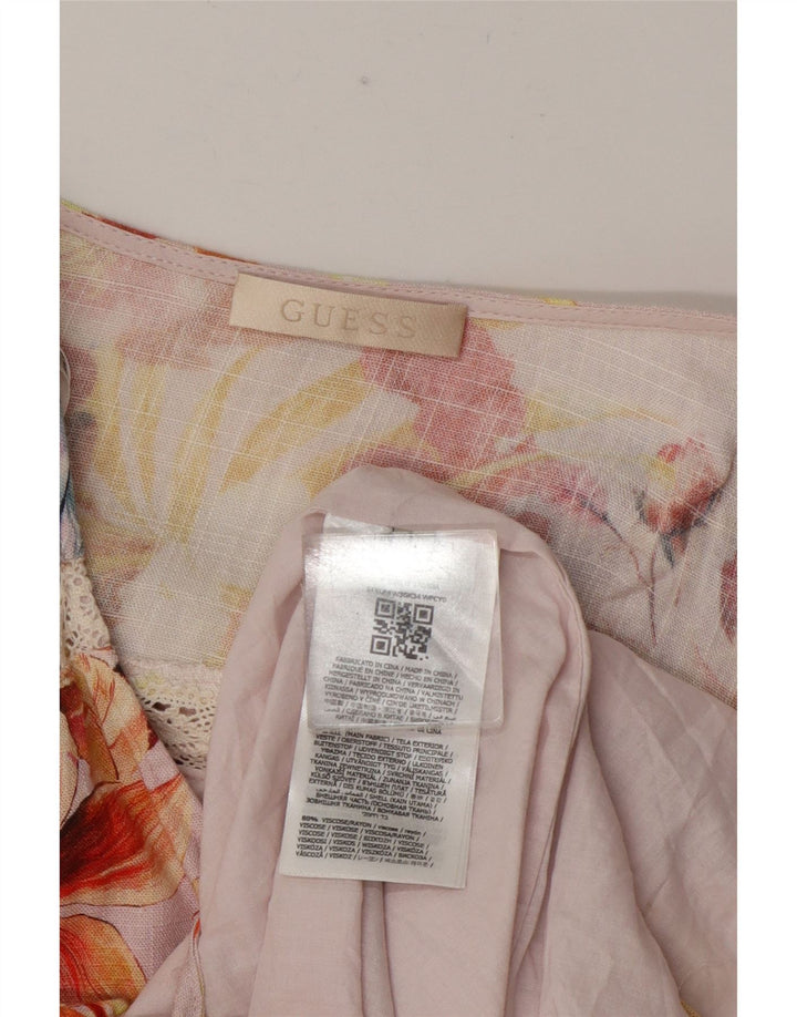 Rochie cu etaje Guess pentru femei UK 12 Medium Multicolor Floral Viscose