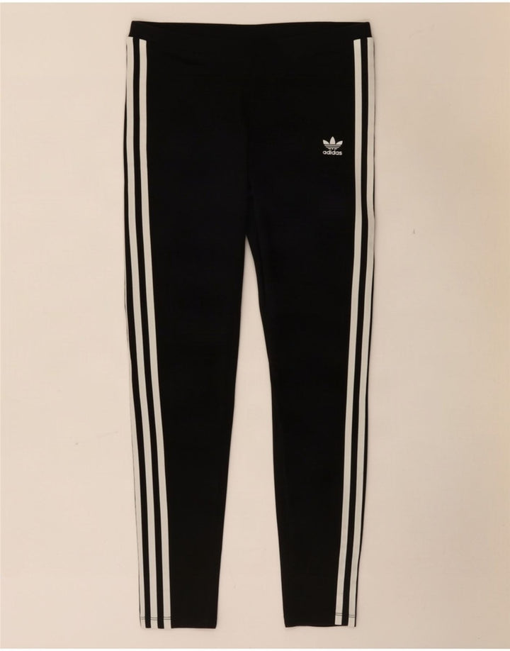 Leggings pentru femei Adidas UK 12, bumbac mediu negru