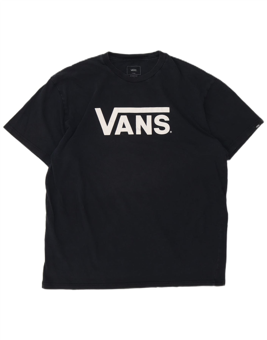 Tricou grafic pentru bărbați VANS Classic Fit Top mare din bumbac bleumarin