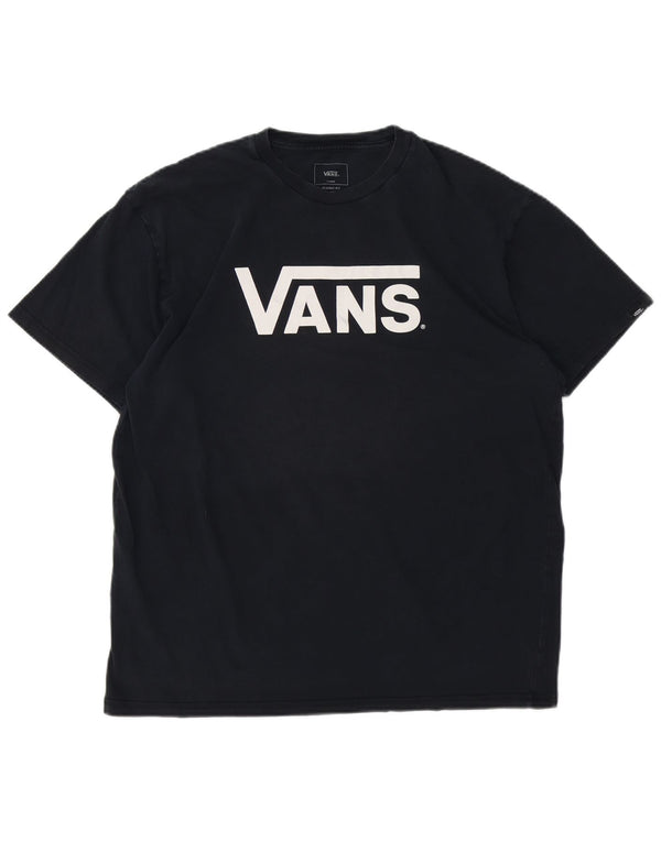 Tricou grafic pentru bărbați VANS Classic Fit Top mare din bumbac bleumarin