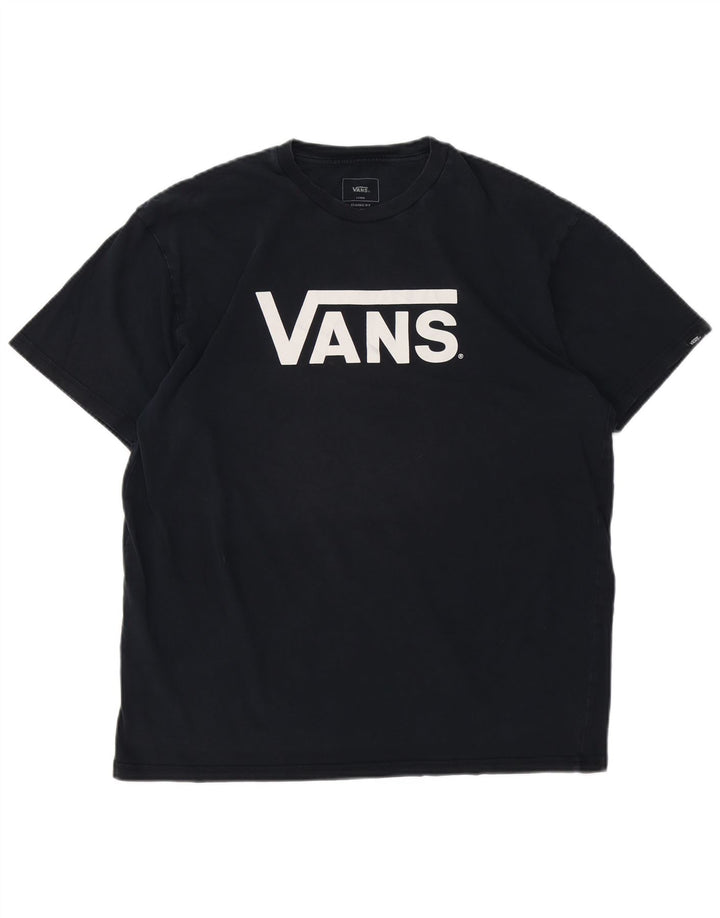 Tricou grafic pentru bărbați VANS Classic Fit Top mare din bumbac bleumarin