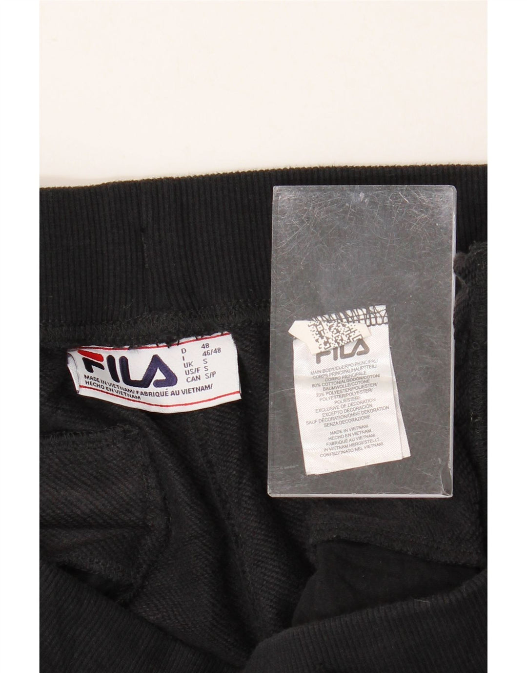 Pantaloni de trening FILA Bărbați Joggeri Mici Bumbac Negru