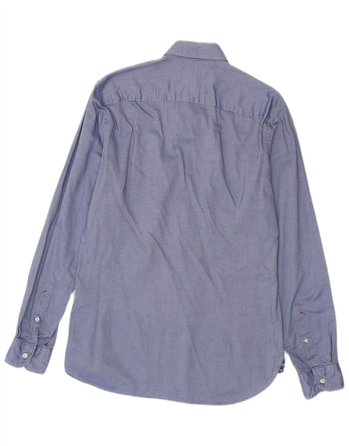 U.S. Polo Assn. Cămașă Slim Fit pentru bărbați, bumbac albastru mediu