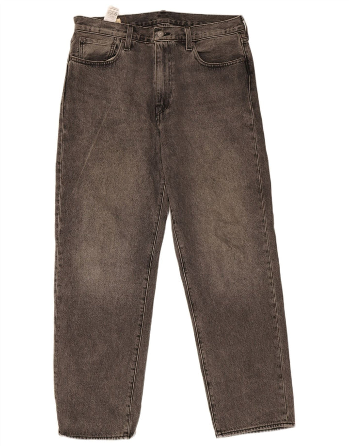 Blugi largi pentru bărbați Levi's W33 L32 bumbac gri
