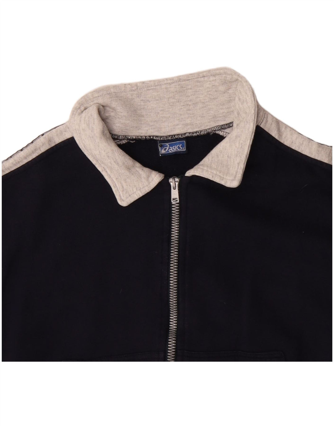 Jachetă de top pentru trening grafic Asics pentru femei UK 10 Mic, albastru bleumarin