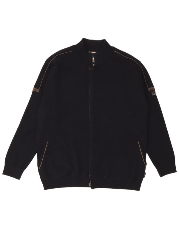 Cardigan Re Del Mare pentru bărbați, XL, lână merinos bleumarin