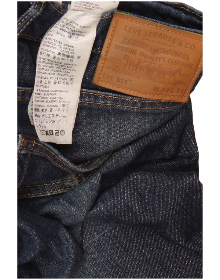 Blugi Levi's 511 Slim pentru bărbați W34 L34 Bumbac albastru