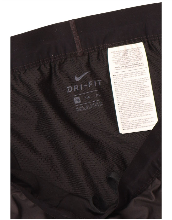 Pantaloni scurți sport Nike Dri Fit pentru femei UK 20 2XL Gri Poliester