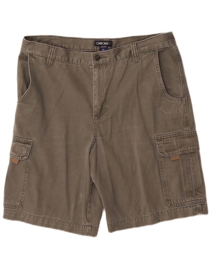 Pantaloni scurți cargo pentru bărbați CHEROKEE W34, bumbac gri mare