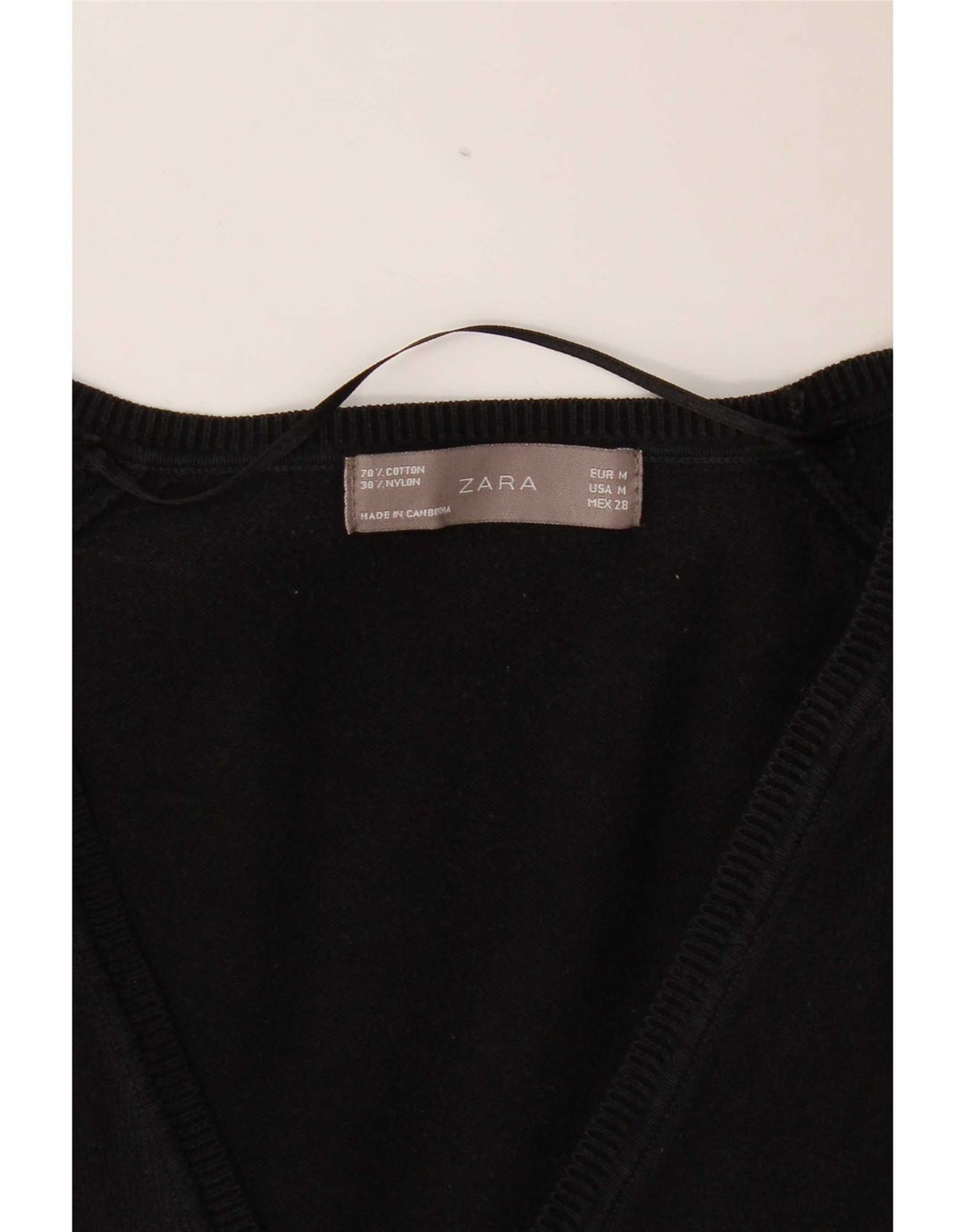 Pulover cardigan pentru femei Zara UK 12 bumbac mediu negru