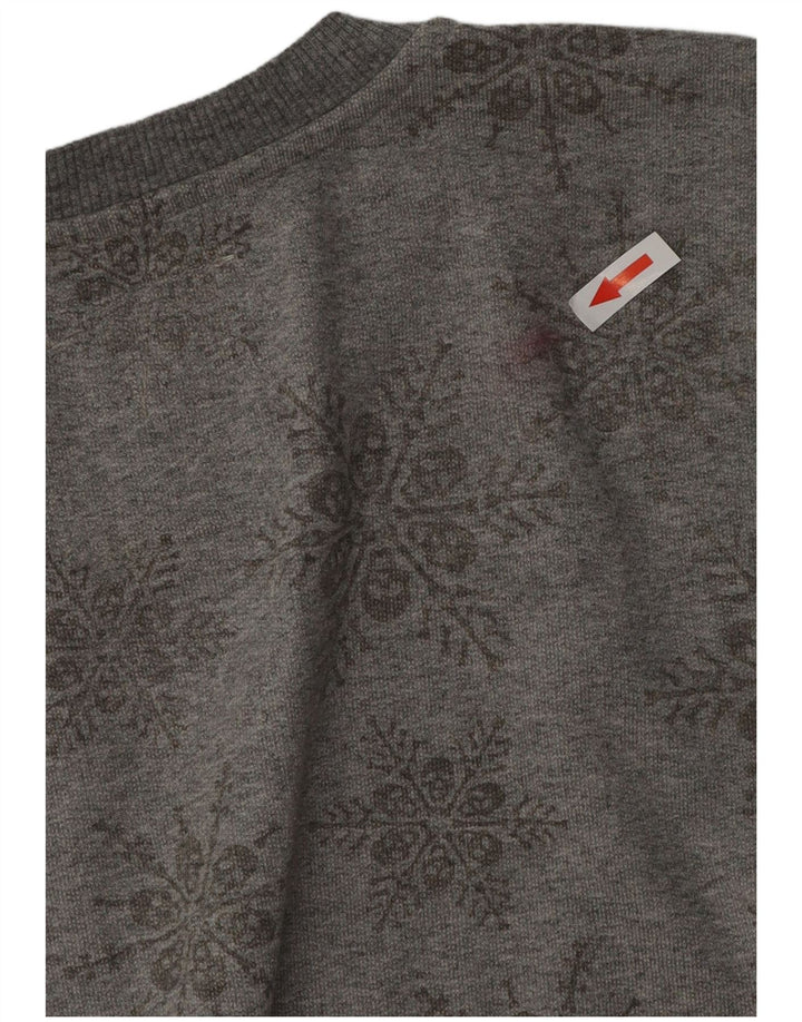 Pulover Vans pentru bărbați, bumbac floral, gri mediu