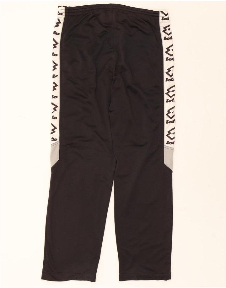 LOTTO Mens Graphic Tracksuit Trousers Large  Black Colourblock Vintage Lotto and Second-Hand Lotto from Messina Hembry 