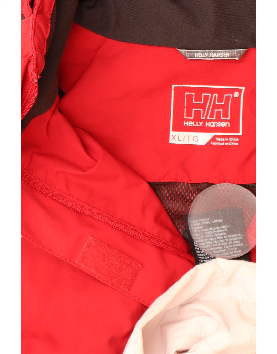 HELLY HANSEN Jachetă de ploaie cu glugă pentru femei UK 18 XL Poliester color bloc roșu