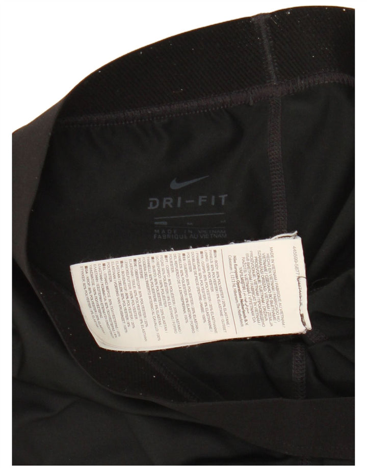 Leggings grafic NIKE Dri Fit pentru femei, poliester mediu negru