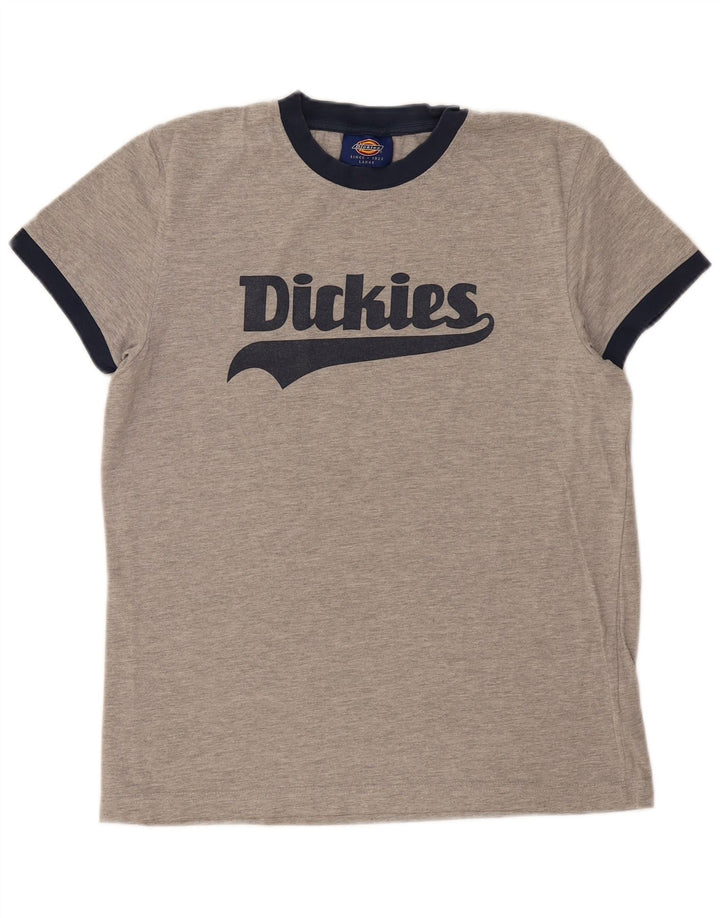 Tricou grafic DICKIES pentru femei Top UK 16 mare bumbac gri