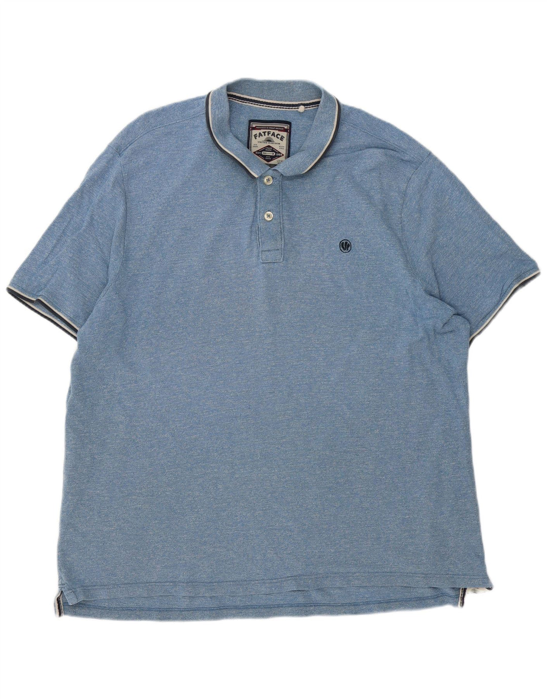 Tricou polo pentru bărbați Fat Face 3XL, bumbac cu dungi albastre