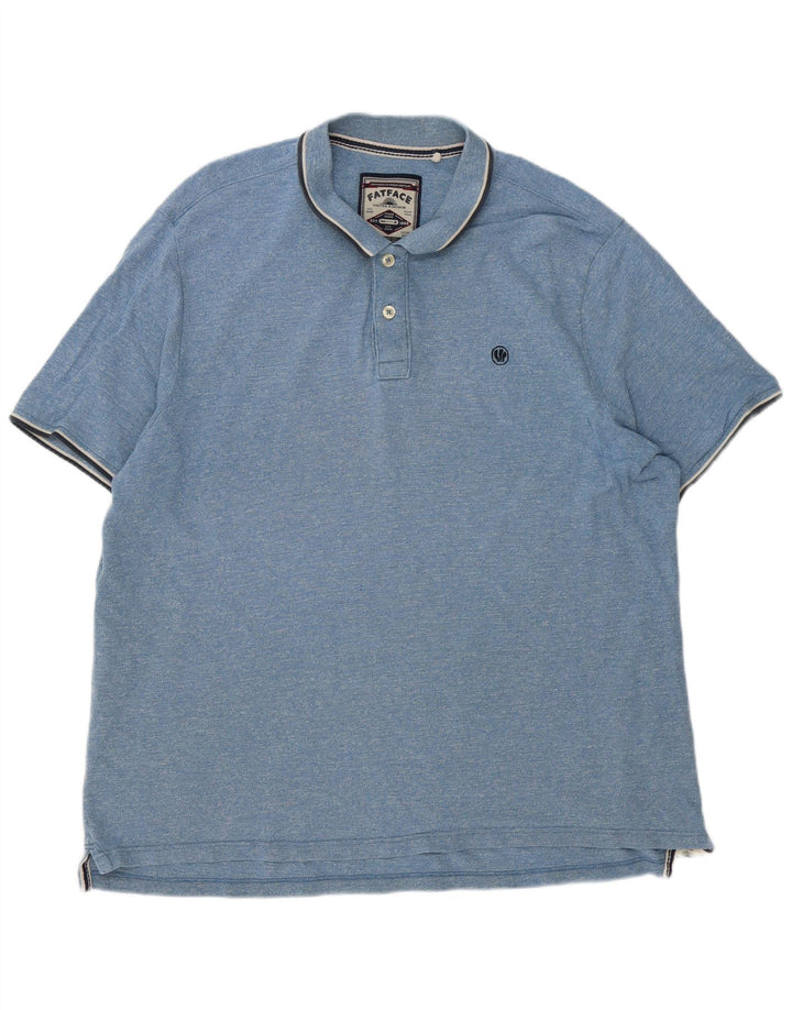 Tricou polo pentru bărbați Fat Face 3XL, bumbac cu dungi albastre