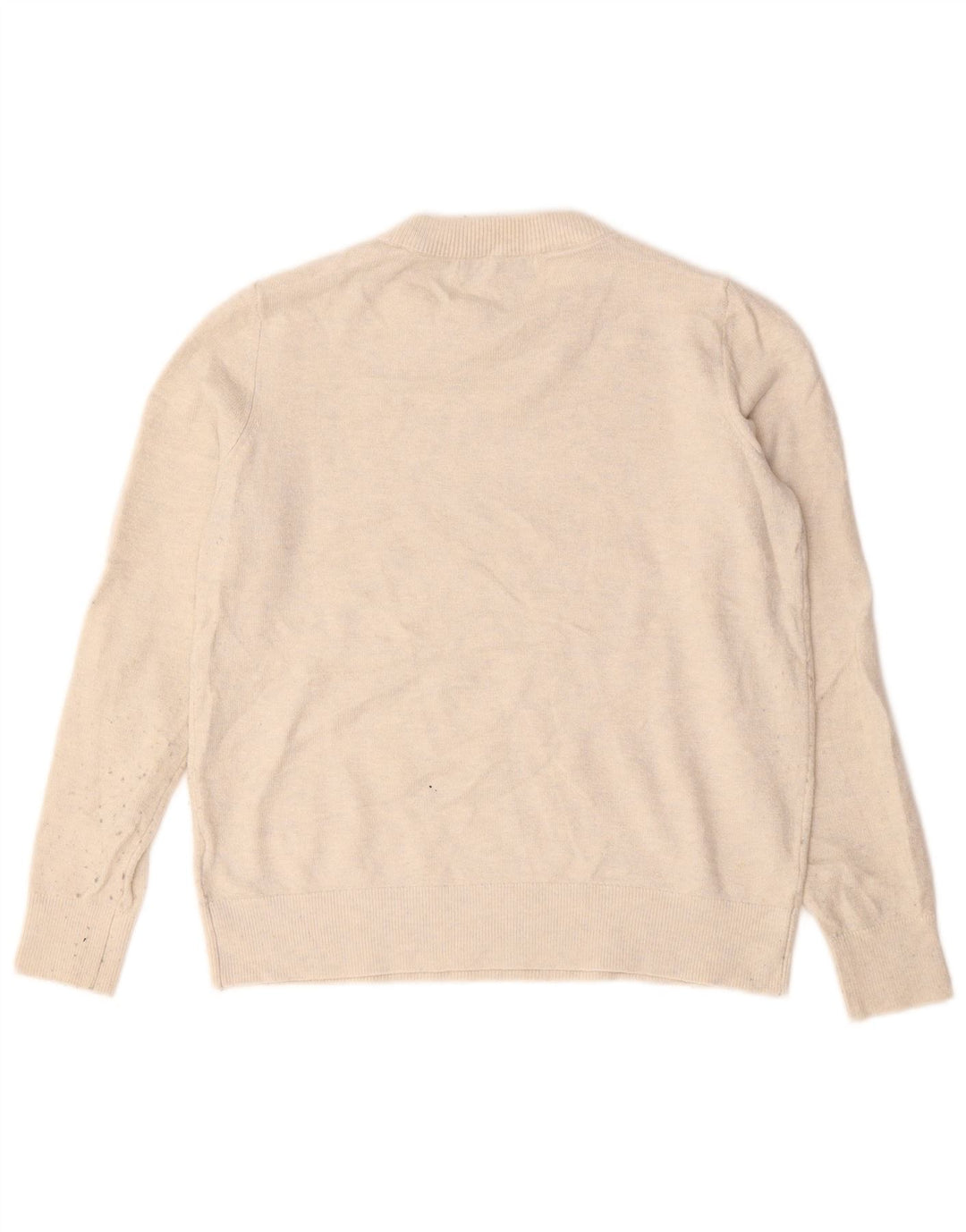 Pulover pentru femei Marks & Spencer cu decolteu rotund din poliester mic, bej, UK 10