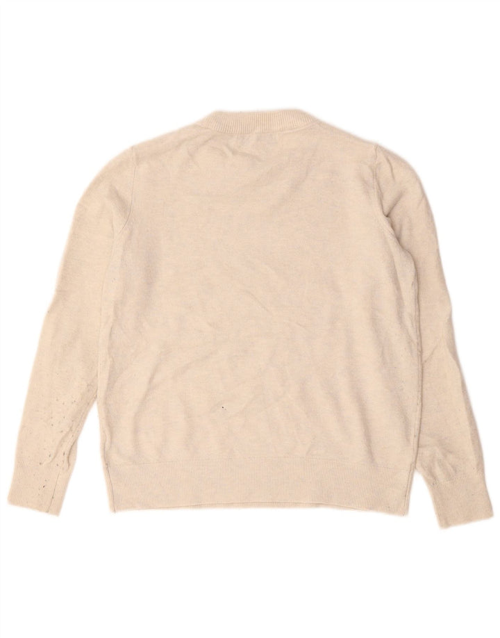 Pulover pentru femei Marks & Spencer cu decolteu rotund din poliester mic, bej, UK 10