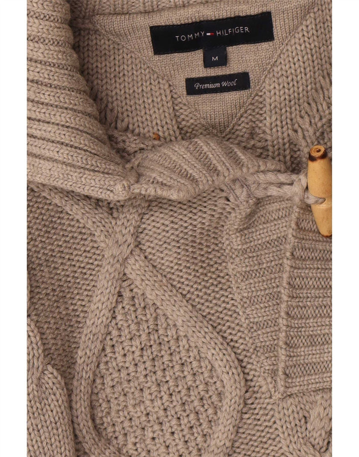 Pulover Tommy Hilfiger pentru bărbați, cu gât polo, lână, gri mediu