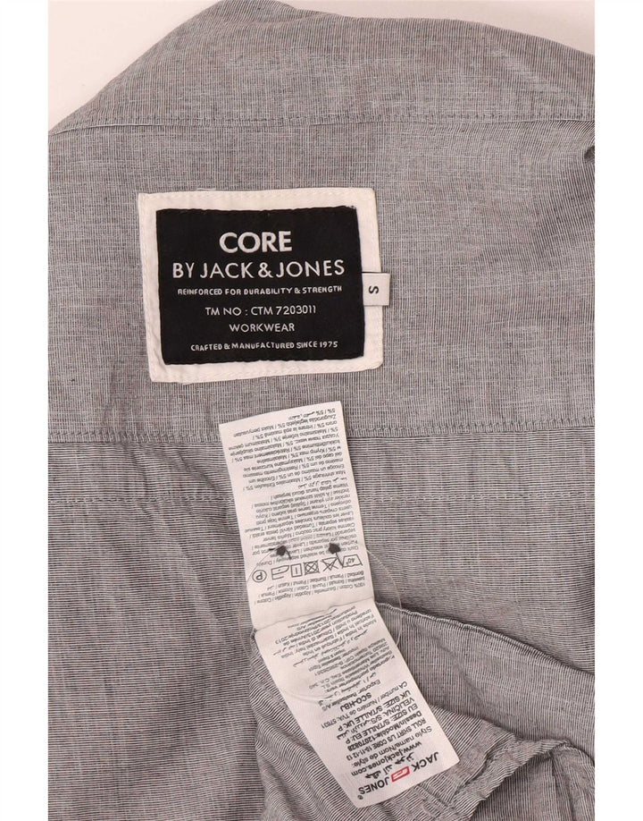 Cămașă Jack & Jones pentru bărbați cu gât rulat, bumbac gri mic