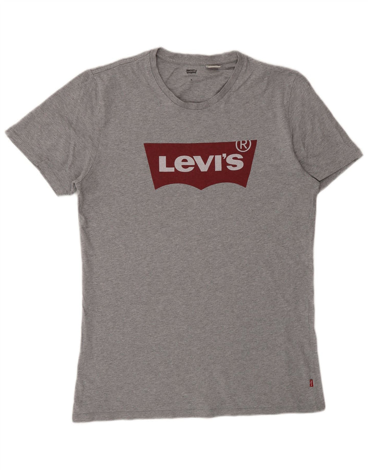 LEVI'S Mens Graphic T-Shirt Top Medium Grey