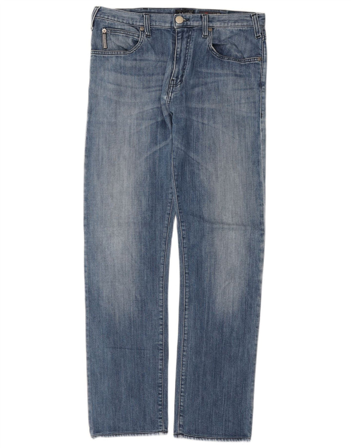 Armani Jeans Blugi Drepți Bărbați L33 L31 Bumbac Albastru