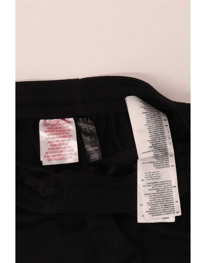 Pantaloni de trening Adidas Slim Fit pentru baieti 13-14 ani poliester negru
