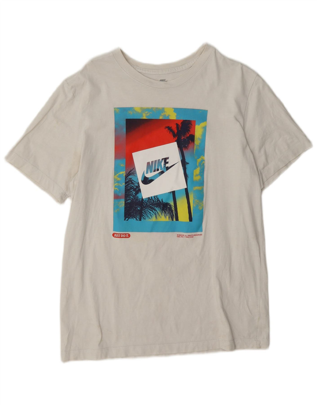 Tricou grafic pentru bărbați Nike Top Medium White Bumbac
