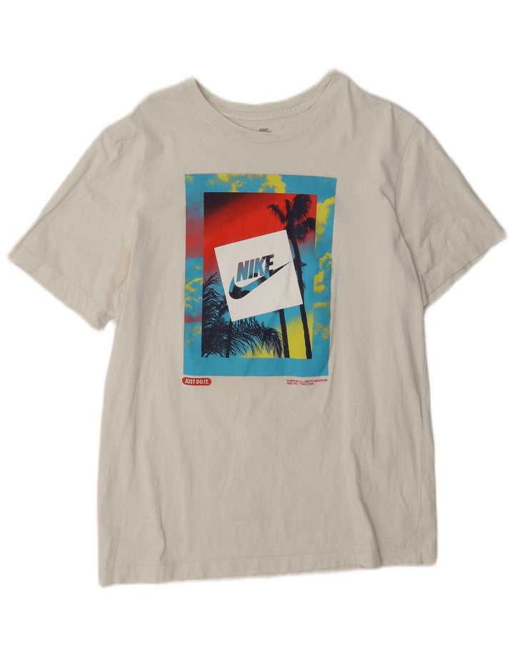 Tricou grafic pentru bărbați Nike Top Medium White Bumbac