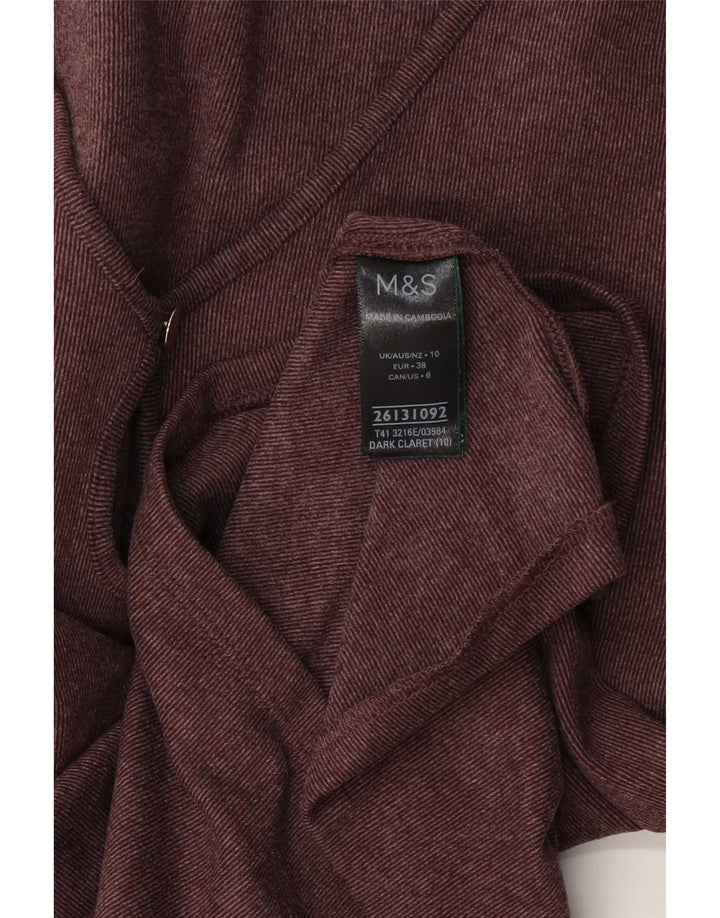 Marks & Spencer Top pentru femei cu mânecă lungă UK 10 Poliester violet mic