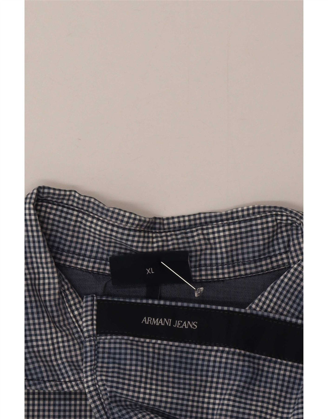 Cămașă pentru bărbați Armani Jeans XL, albastru marin Vichy