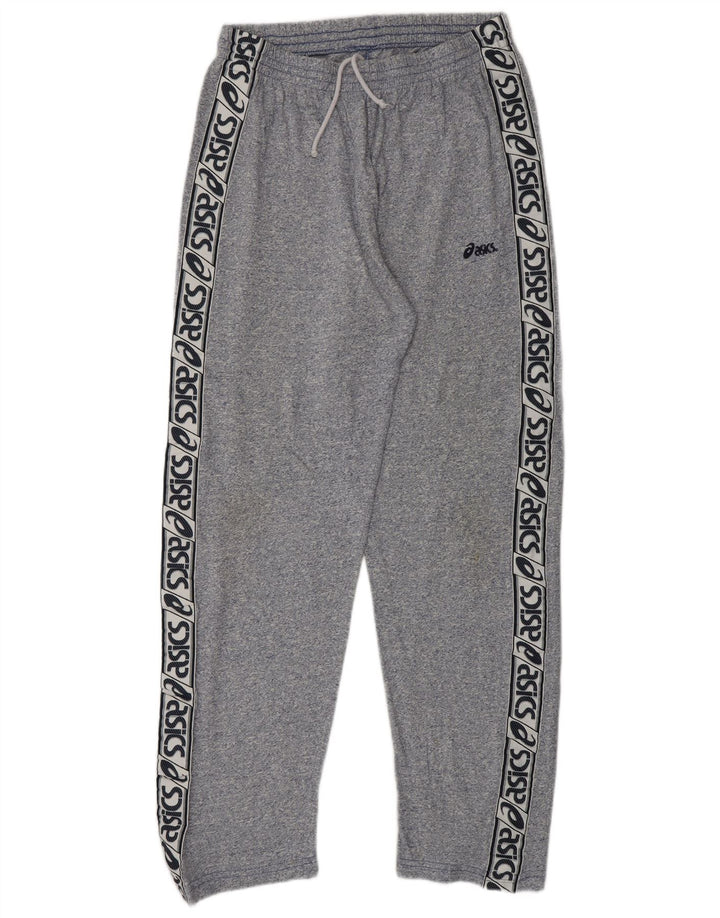 Pantaloni de trening ASICS pentru bărbați cu grafică, bumbac cu pete, albastru bleumarin mediu