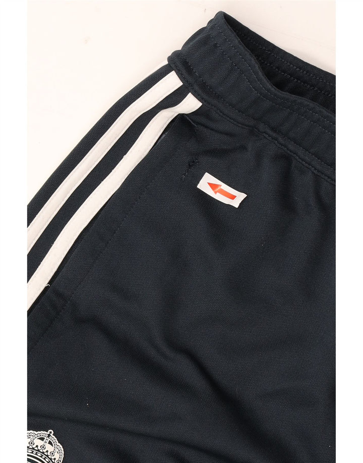 Pantaloni de trening Adidas Real Madrid pentru bărbați, poliester negru mic