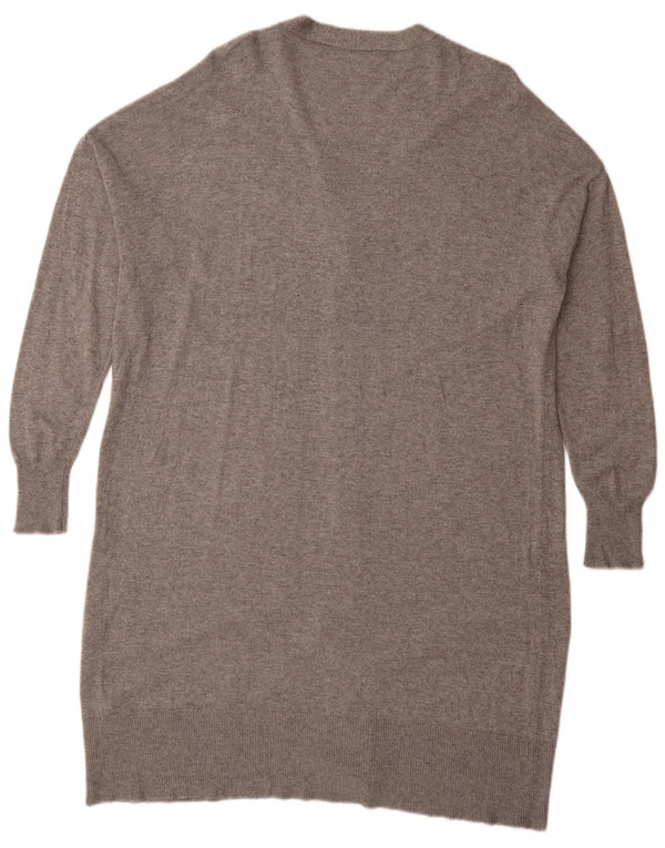 Pulover cardigan supradimensionat pentru femei Zara UK 14 Medium Gri Pete