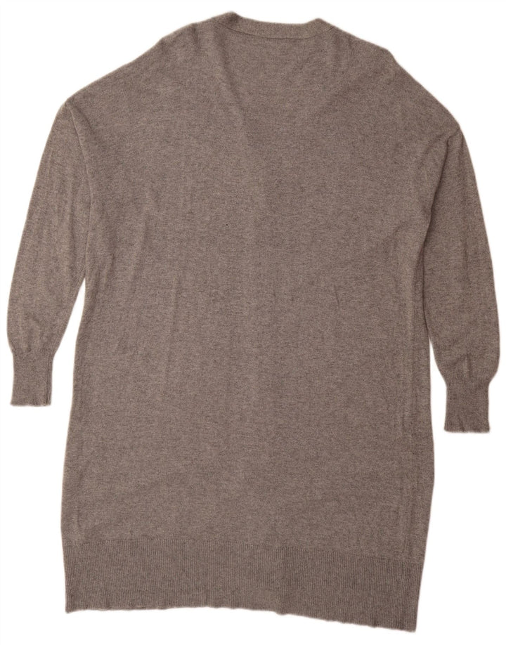 Pulover cardigan supradimensionat pentru femei Zara UK 14 Medium Gri Pete