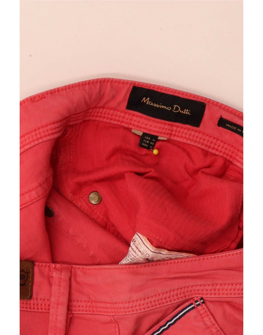 Massimo Dutti blugi bărbați slim EU 40 Medium W31 L30 roz