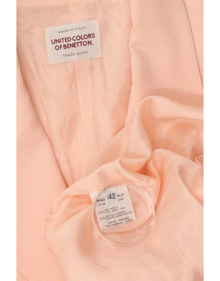 Sacou Benetton pentru femei cu 3 nasturi IT 42 Lână Roz Mediu
