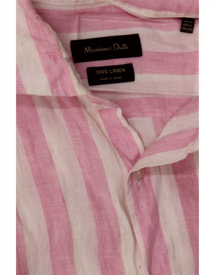 Cămașă Massimo Dutti pentru bărbați, XL, in dungi roz