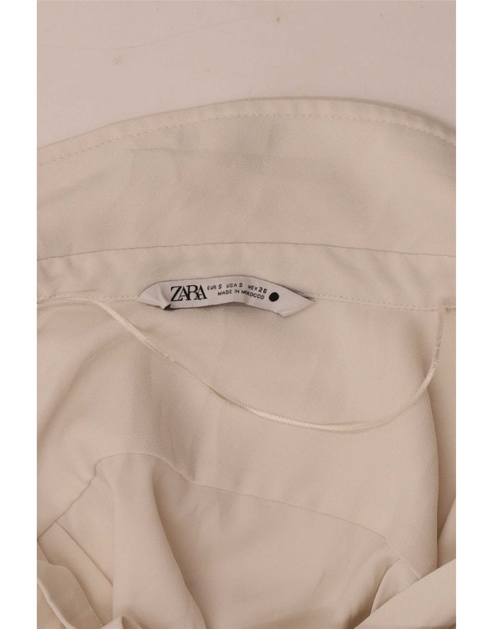 Bluză cu mânecă lungă pentru femei Zara UK 10 Small Off White
