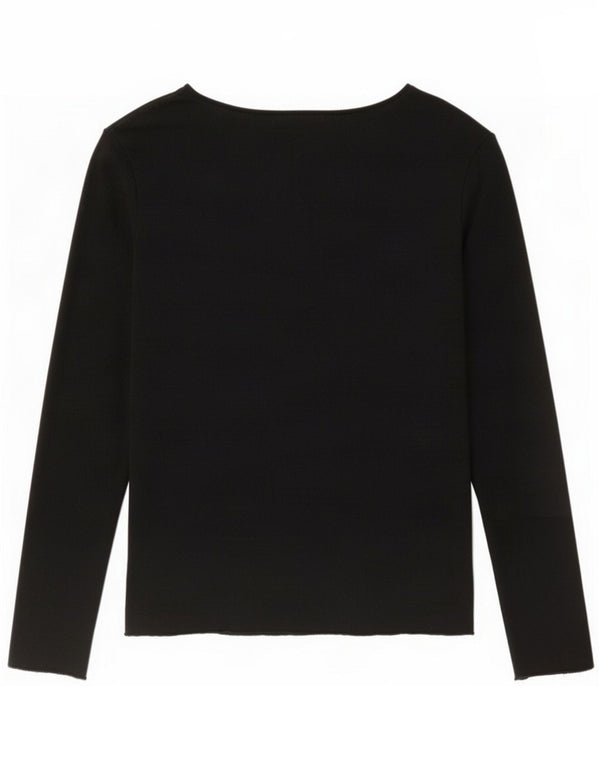 Zara Top pentru femei cu mânecă lungă UK 10 Small Black