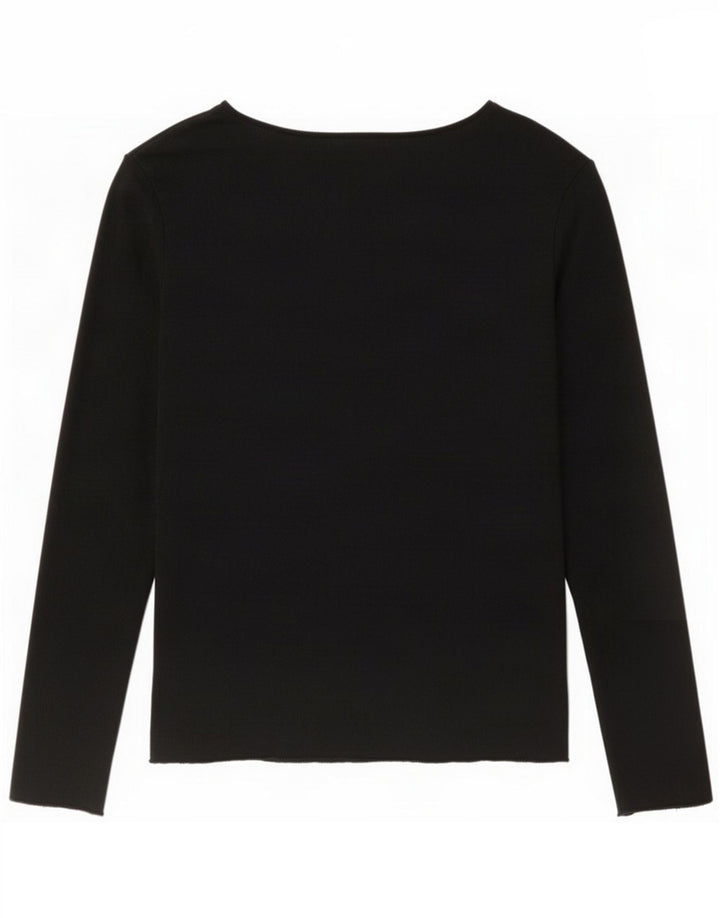 Zara Top pentru femei cu mânecă lungă UK 10 Small Black
