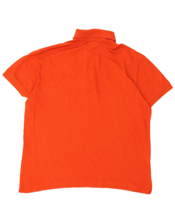 Tricou polo LACOSTE pentru bărbați mărimea 5 mare bumbac portocaliu