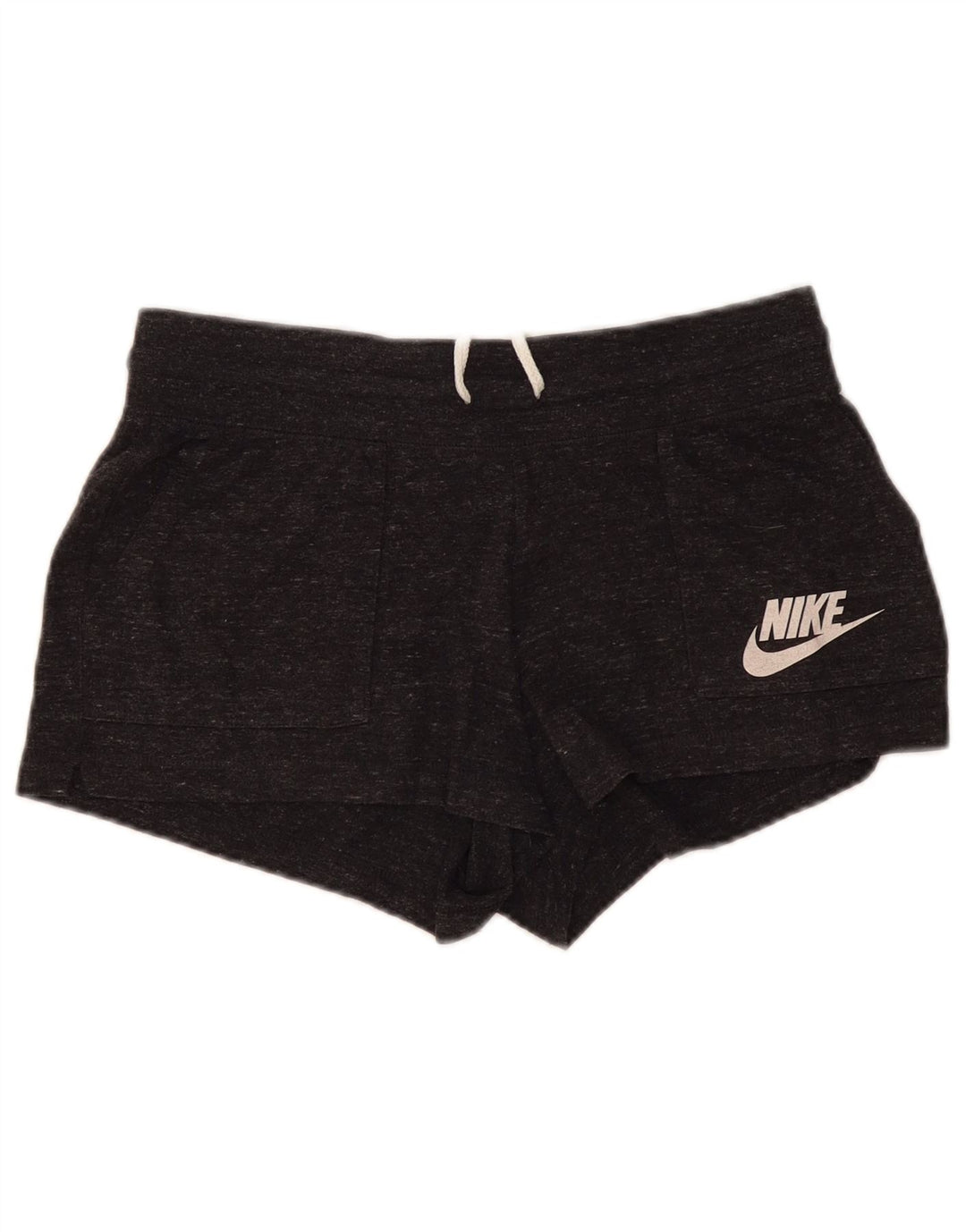 Pantaloni scurti sport Nike pentru femei UK 14, bumbac cu pete gri mediu