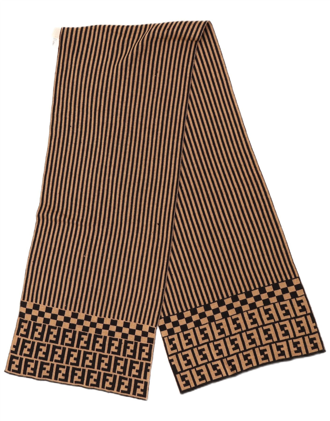 Şal pentru femei Fendi IT 42 Medium Bej Dună Merinos Lână de designer