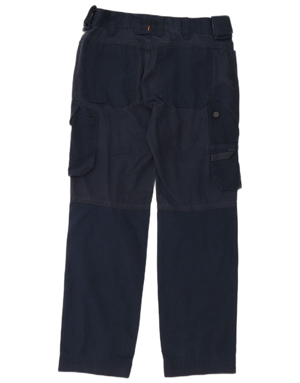 HELLY HANSEN Mens Straight Cargo Trousers W32 L32 Navy Blue Polyester