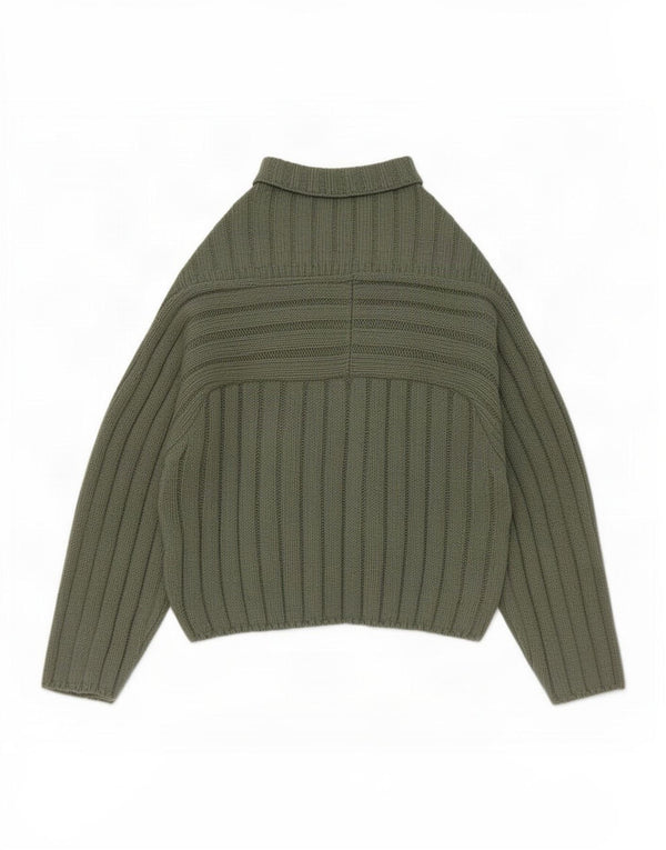 Pulover Bolero cu mâneci 3/4 pentru femei Topshop UK 12, bumbac verde mediu